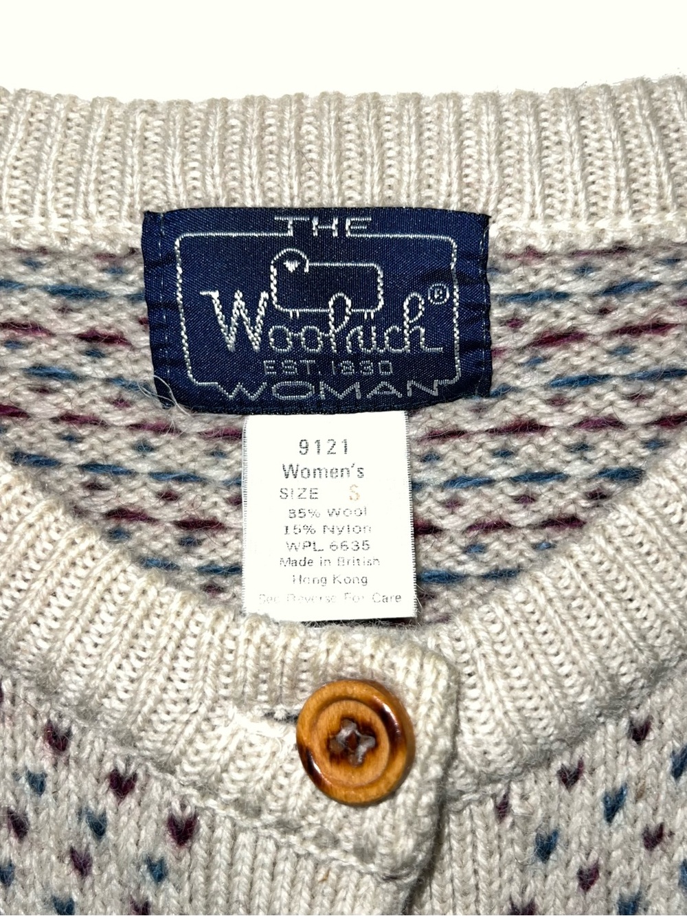 Women’s Woolrich Cream Speckled Button-Front Cardigan Size S